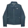 THE NORTH FACE Womens Blue Fleece Jacket M Polyester Zip Casual Outdoor