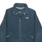 THE NORTH FACE Womens Blue Fleece Jacket M Polyester Zip Casual Outdoor