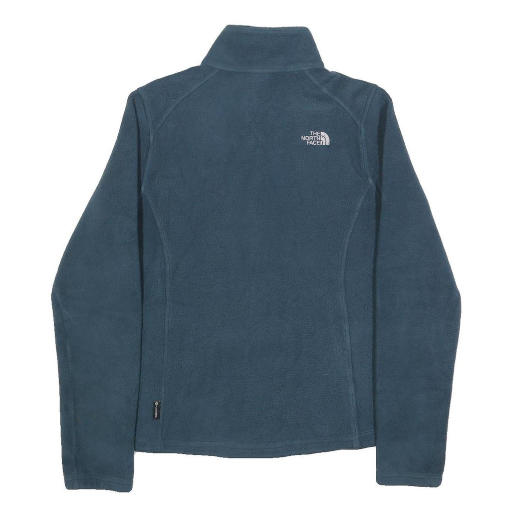 THE NORTH FACE Womens Blue Fleece Jacket M Polyester Zip Casual Outdoor