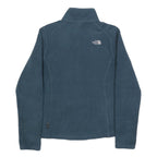 THE NORTH FACE Womens Blue Fleece Jacket M Polyester Zip Casual Outdoor