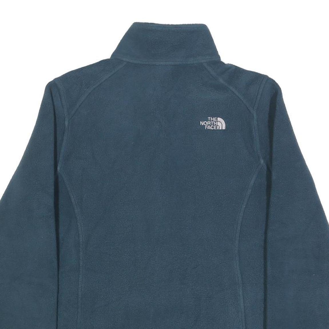 THE NORTH FACE Womens Blue Fleece Jacket M Polyester Zip Casual Outdoor