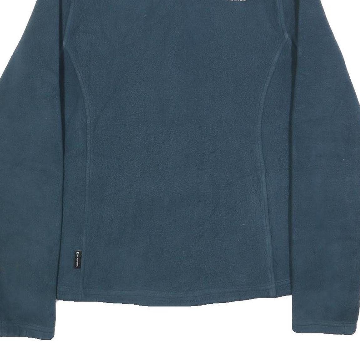 THE NORTH FACE Womens Blue Fleece Jacket M Polyester Zip Casual Outdoor