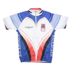 VOLER Mens Blue & Red Backroads Cycling Jersey L Short Sleeve Zip Neck