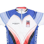 VOLER Mens Blue & Red Backroads Cycling Jersey L Short Sleeve Zip Neck