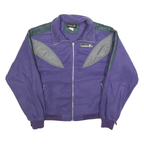 MOBIUS Womens Purple & Grey Patterned Zip Up Jumper Polyester M Fleece Casual
