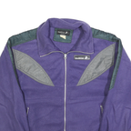 MOBIUS Womens Purple & Grey Patterned Zip Up Jumper Polyester M Fleece Casual
