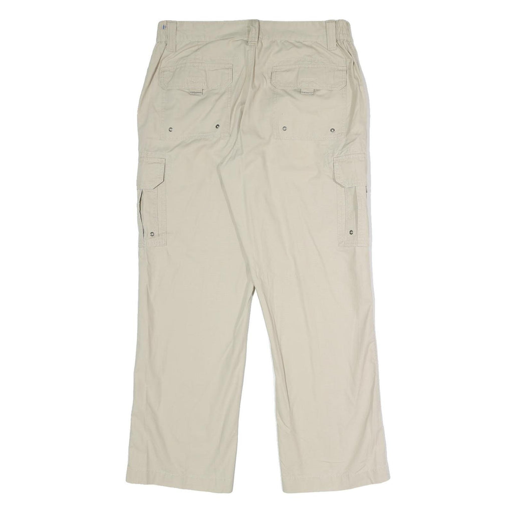 RED HEAD Mens Cotton Beige Regular Cargo Trousers W36 L30 Utility Casual