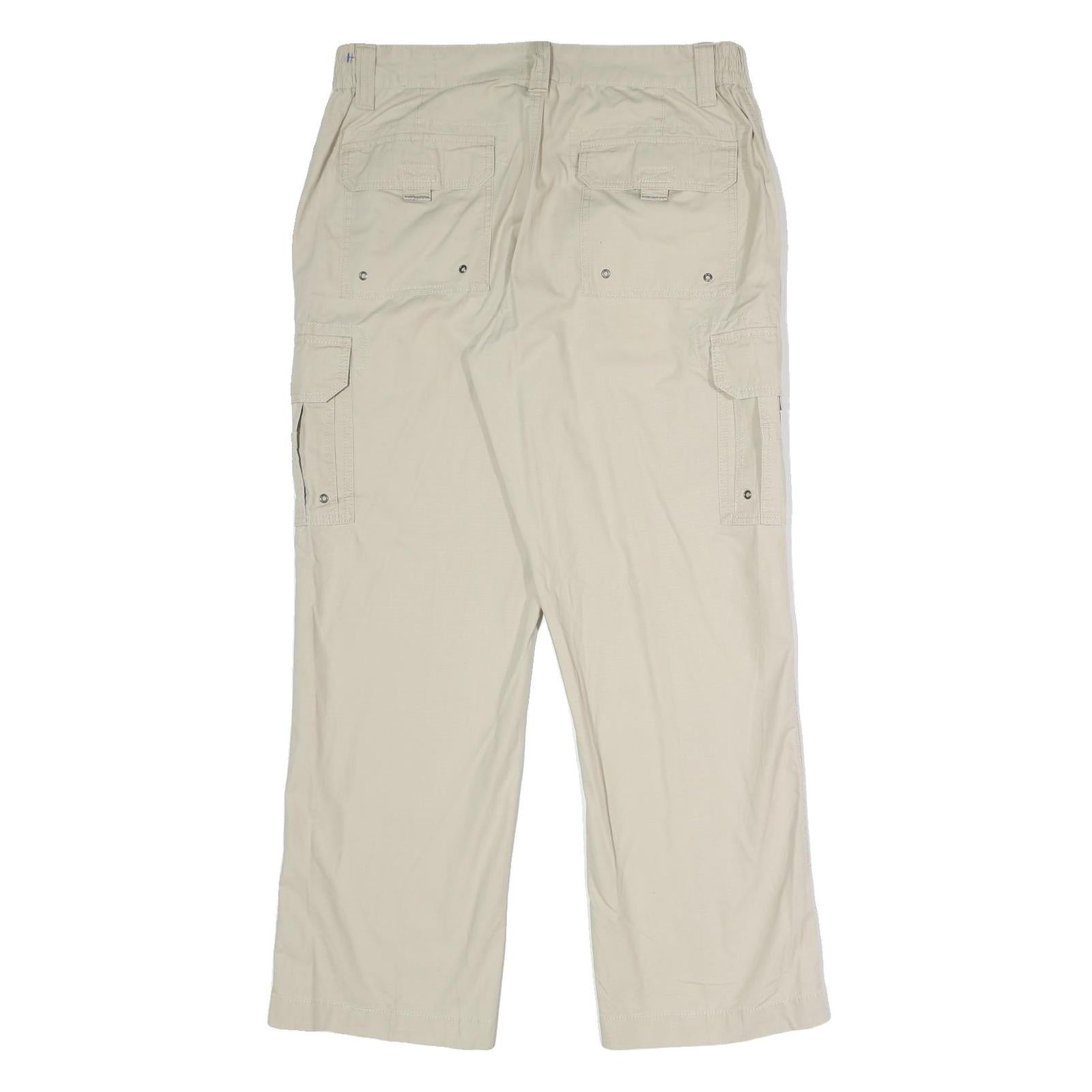 RED HEAD Mens Cotton Beige Regular Cargo Trousers W36 L30 Utility Casual
