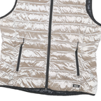 MARC JACOBS Womens Beige & Black Reversible Quilted Jacket M Polyester Blend Zip