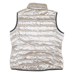 MARC JACOBS Womens Beige & Black Reversible Quilted Jacket M Polyester Blend Zip