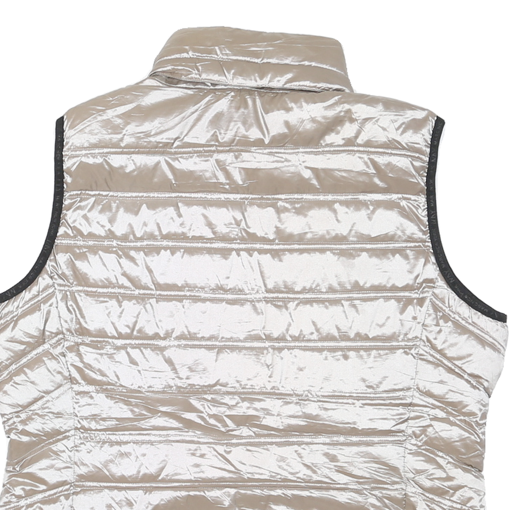 MARC JACOBS Womens Beige & Black Reversible Quilted Jacket M Polyester Blend Zip