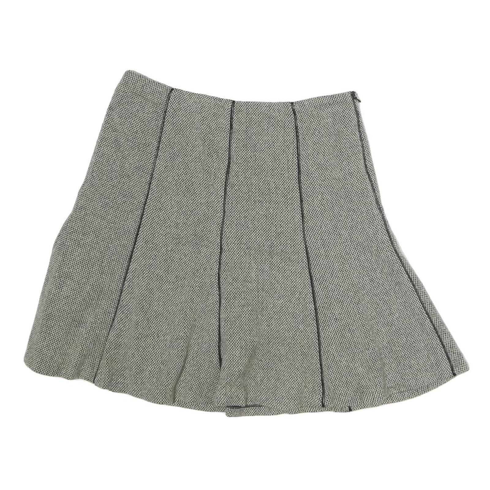 LAUREN RALPH LAUREN Womens Grey Cotton A-Line Knee Length Woven Skirt M Casual