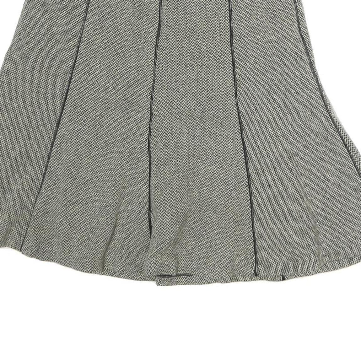 LAUREN RALPH LAUREN Womens Grey Cotton A-Line Knee Length Woven Skirt M Casual