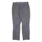 CARHARTT Mens Cotton Blend Grey Relaxed Fit Straight Leg Trousers W33 L32