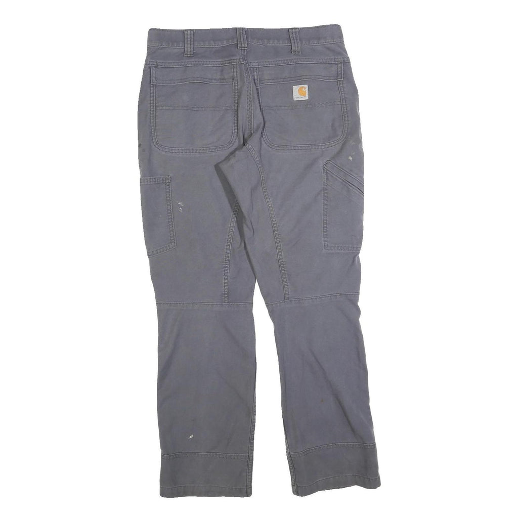CARHARTT Mens Cotton Blend Grey Relaxed Fit Straight Leg Trousers W33 L32