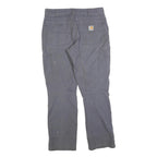 CARHARTT Mens Cotton Blend Grey Relaxed Fit Straight Leg Trousers W33 L32