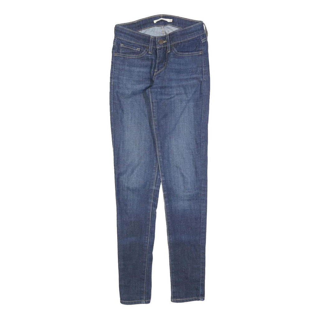 LEVI'S 711 Womens Jeans Blue Slim Skinny Denim Medium W24 L29 Stretch