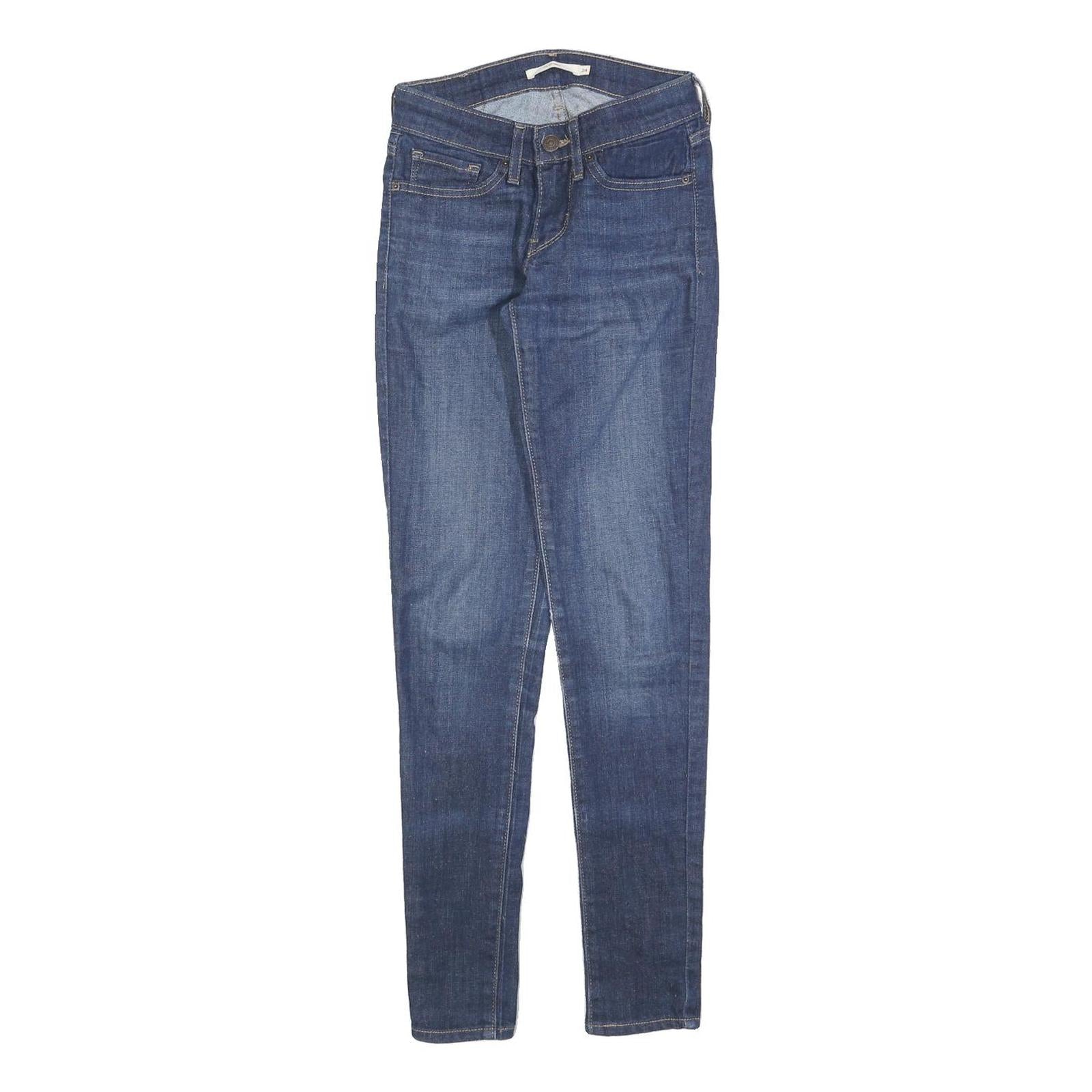 LEVI'S 711 Womens Jeans Blue Slim Skinny Denim Medium W24 L29 Stretch