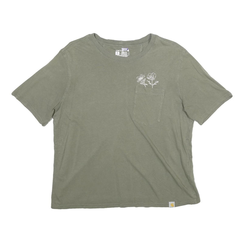CARHARTT Womens Green Graphic Pocket T-Shirt M Short Sleeve Crew Neck Casual