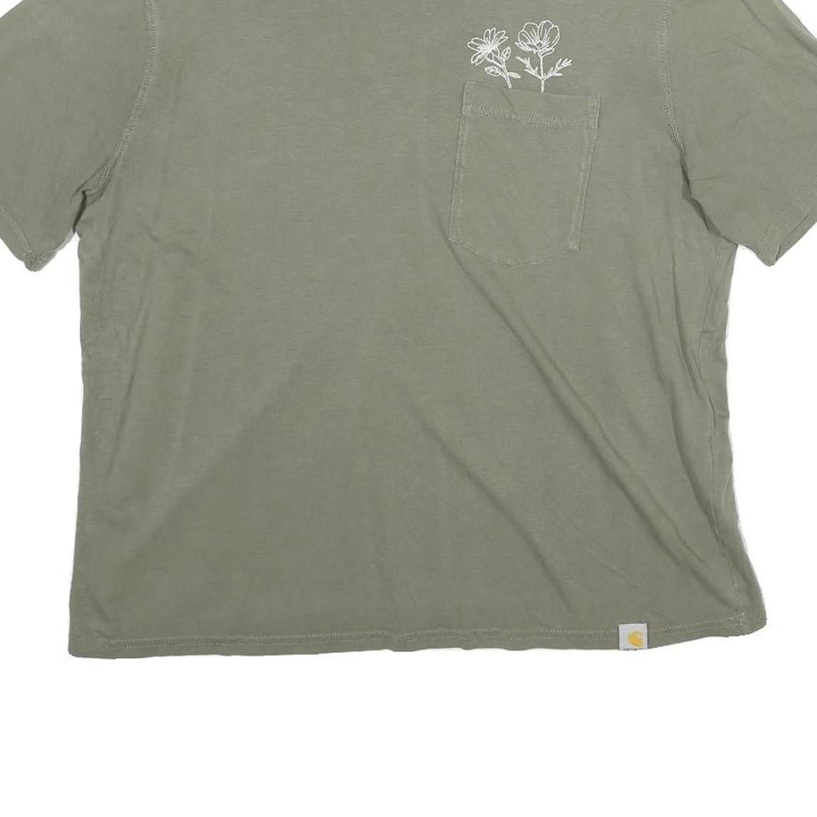 CARHARTT Womens Green Graphic Pocket T-Shirt M Short Sleeve Crew Neck Casual