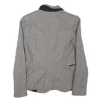 ZARA BASIC Womens Grey & Black Blazer Jacket M Polyester Blend Checked Stylish