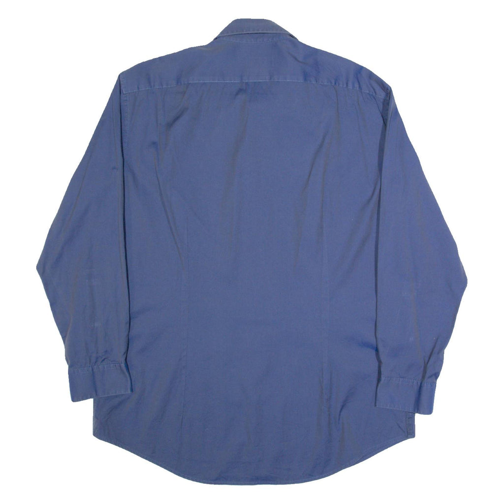 DKNY Slim Fit Mens Plain Shirt Blue Long Sleeve L