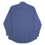 DKNY Slim Fit Mens Plain Shirt Blue Long Sleeve L