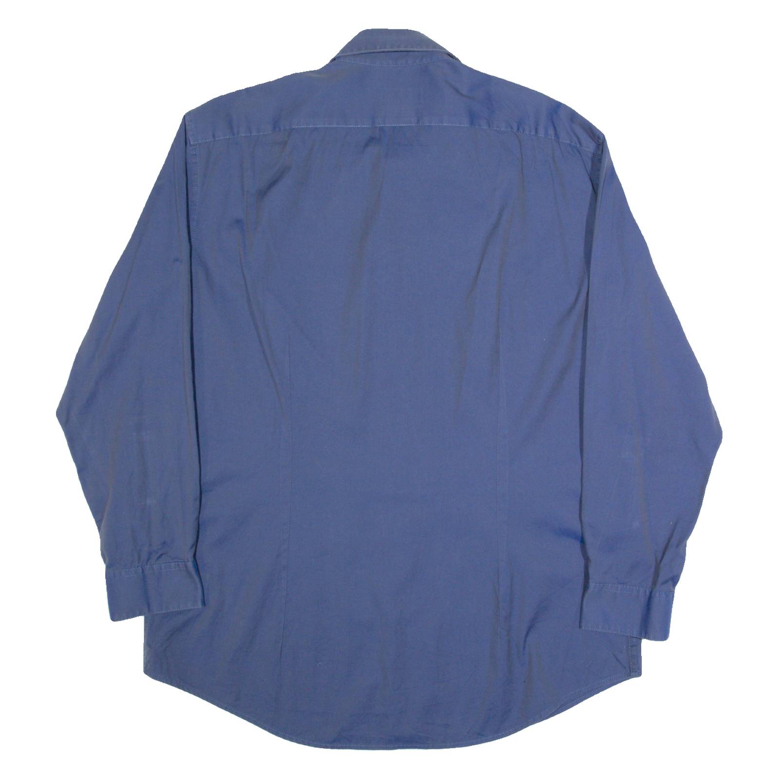 DKNY Slim Fit Mens Plain Shirt Blue Long Sleeve L