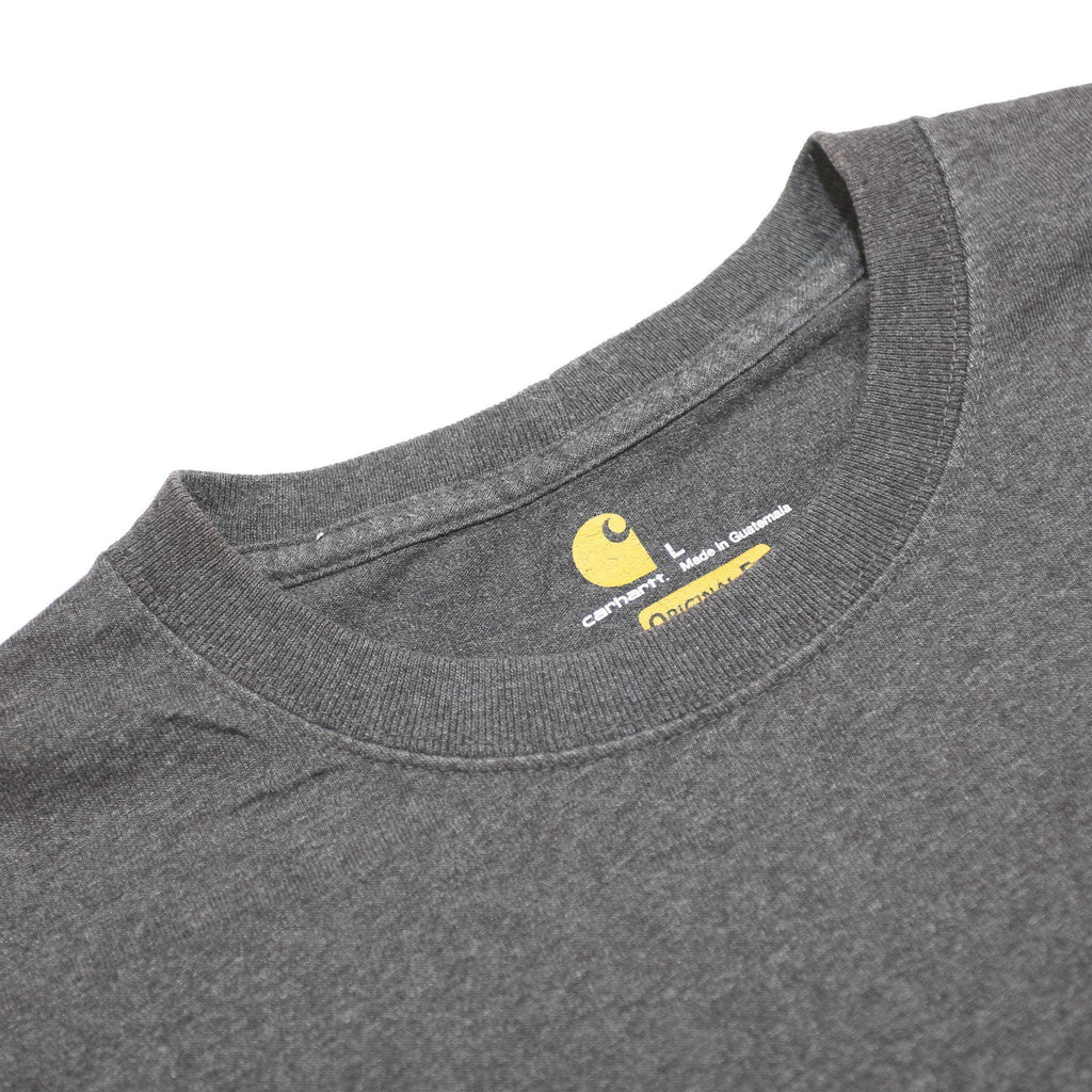 CARHARTT Mens Grey & Yellow Pocket T-Shirt L Short Sleeve Crew Neck Classic