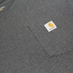 CARHARTT Mens Grey & Yellow Pocket T-Shirt L Short Sleeve Crew Neck Classic