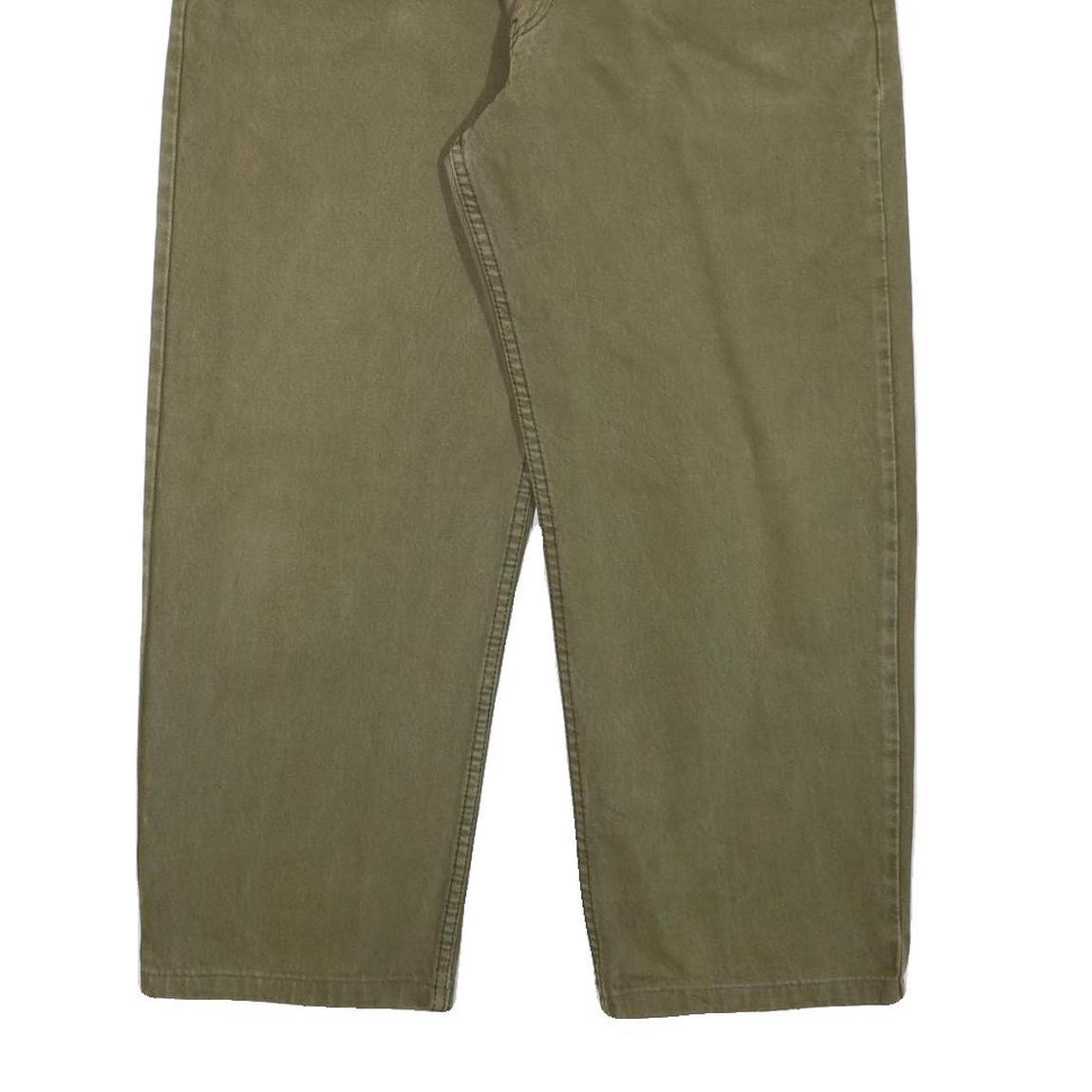 LEVI'S Mens Jeans Regular Straight Denim W34 L26 Cotton Blend Zip Olive Green