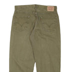 LEVI'S Mens Jeans Regular Straight Denim W34 L26 Cotton Blend Zip Olive Green
