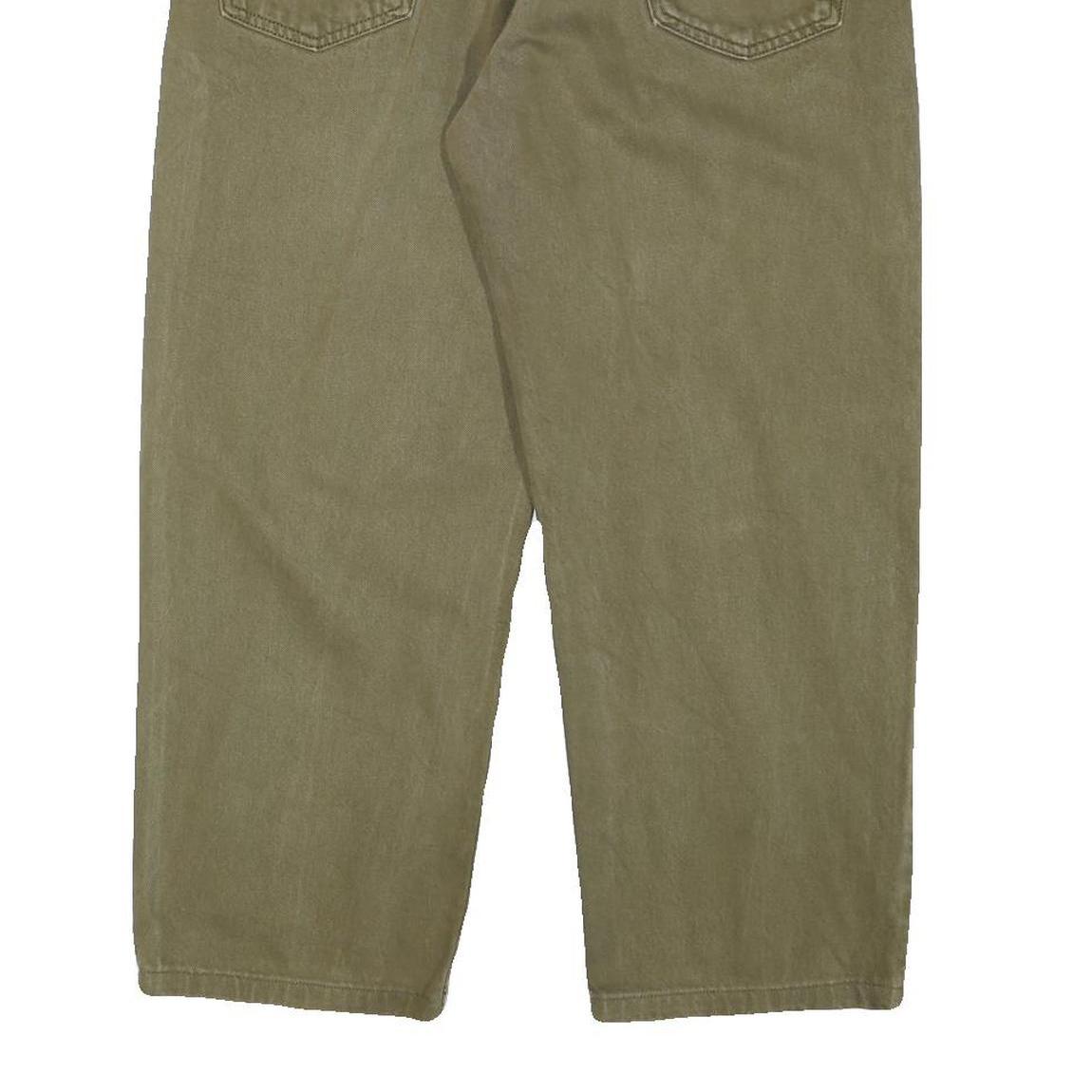 LEVI'S Mens Jeans Regular Straight Denim W34 L26 Cotton Blend Zip Olive Green