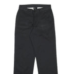 DICKIES Womens Cotton Blend Black Regular Fit Straight Leg Trousers W28 L30