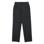 DICKIES Womens Cotton Blend Black Regular Fit Straight Leg Trousers W28 L30