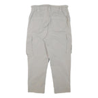 H&M Womens Relaxed Beige Cargo Cotton Blend Trousers W31 L25 Casual Pocketed
