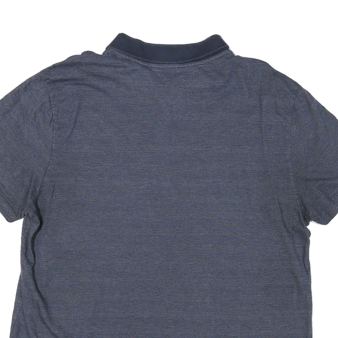 CALVIN KLEIN Mens Blue Zip Front Short Sleeve Striped 2XL Polo Shirt