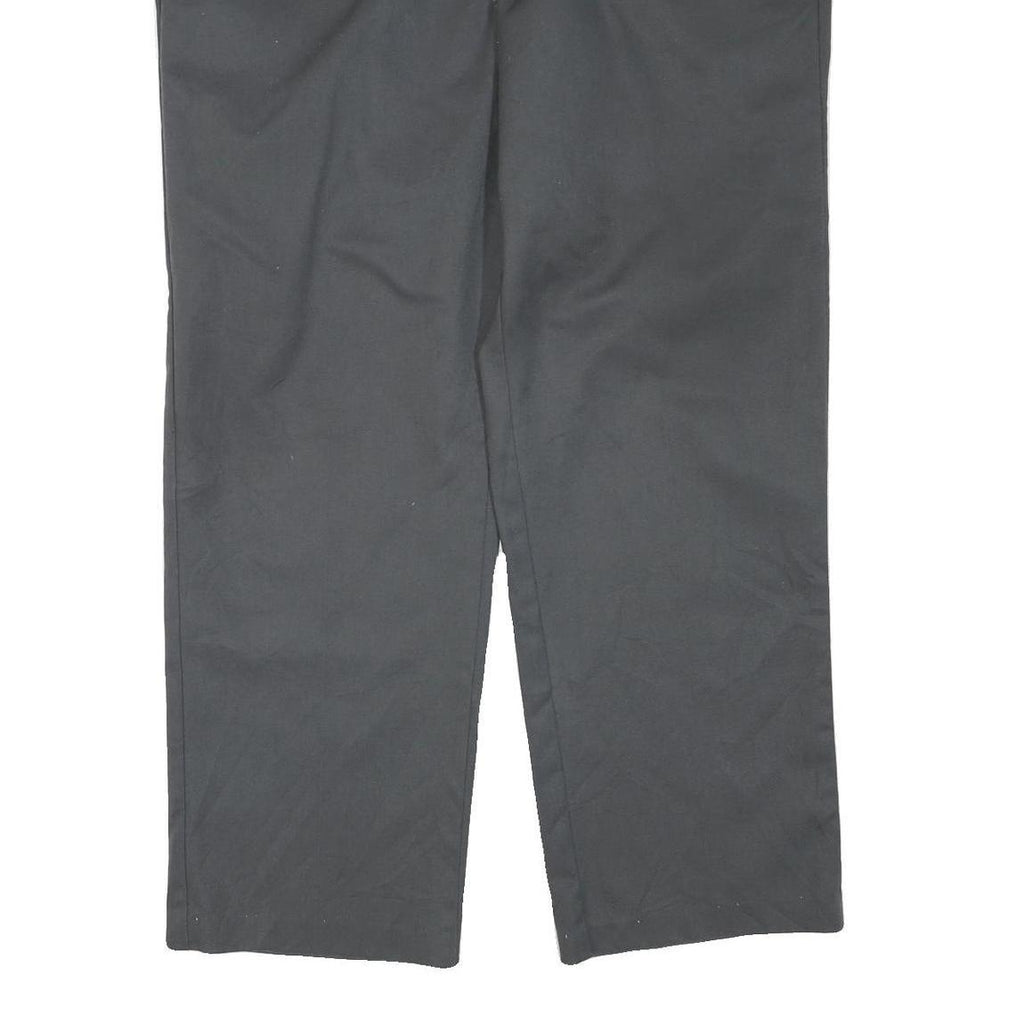 DICKIES Mens Polyester Blend Black Regular Straight Trousers W38 L30 Workwear