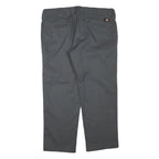DICKIES Mens Polyester Blend Black Regular Straight Trousers W38 L30 Workwear