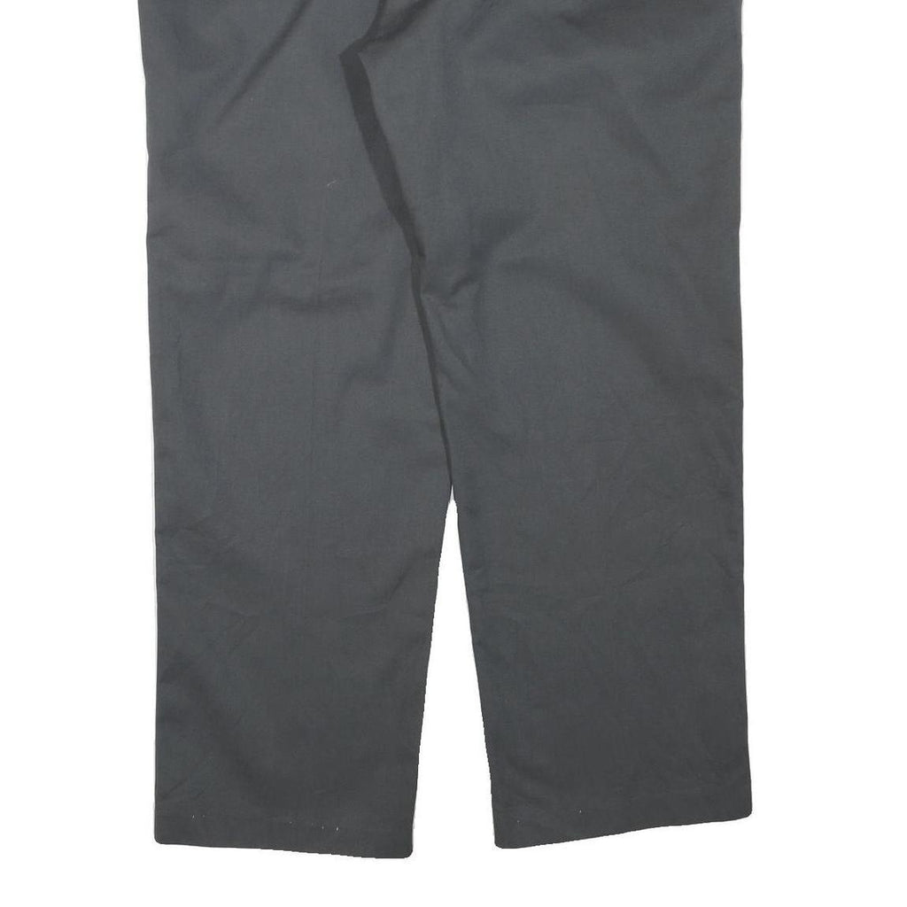 DICKIES Mens Polyester Blend Black Regular Straight Trousers W38 L30 Workwear