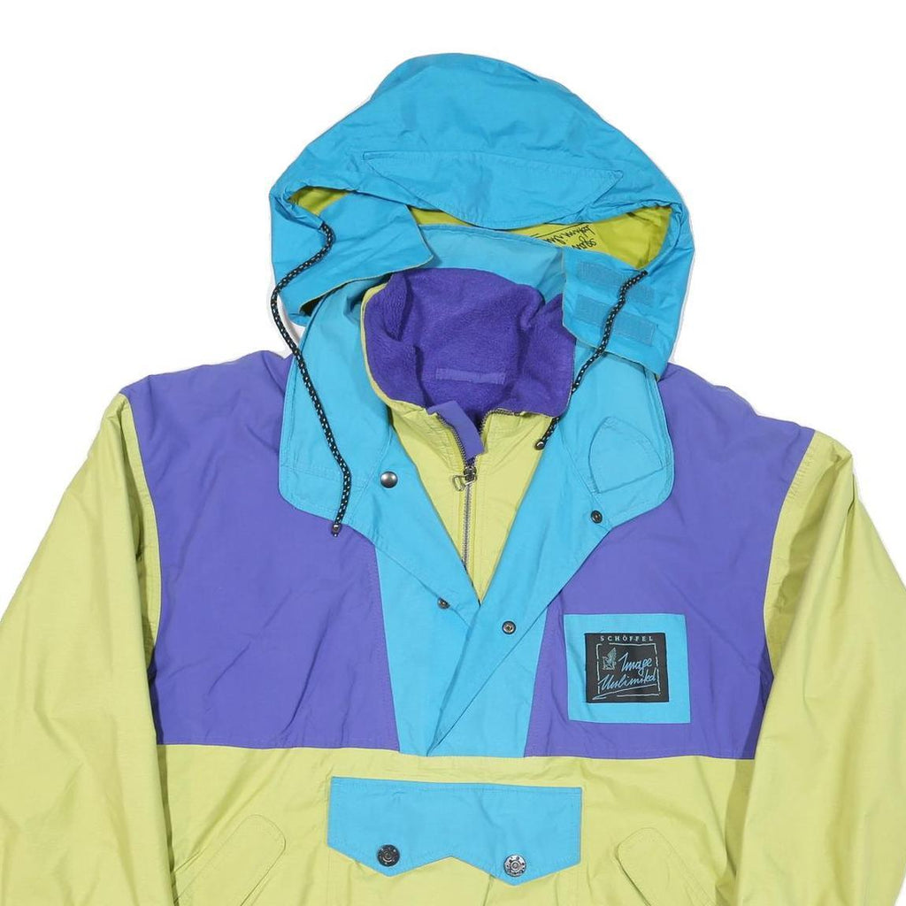 SCHOFFEL Womens Blue & Purple & Yellow Outdoor Jacket XL Polyester Blend Zip