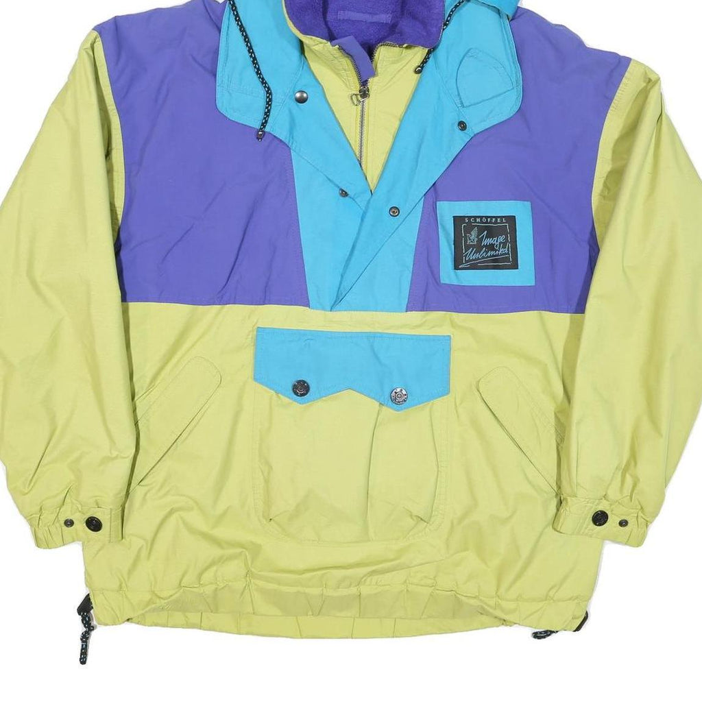 SCHOFFEL Womens Blue & Purple & Yellow Outdoor Jacket XL Polyester Blend Zip