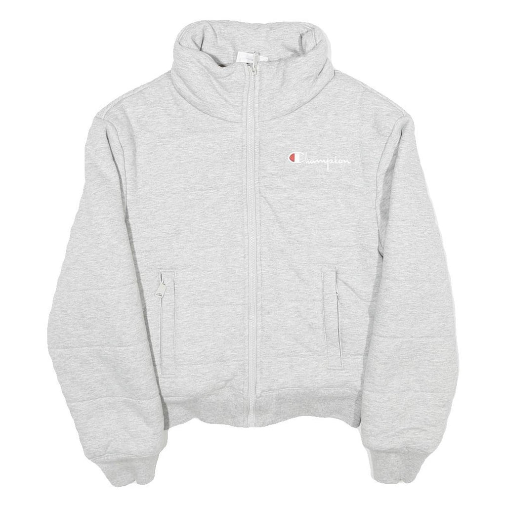 CHAMPION REVERSE WEAVE Womens Grey Zip Jacket XS Cotton Blend Sweatshirt Casual