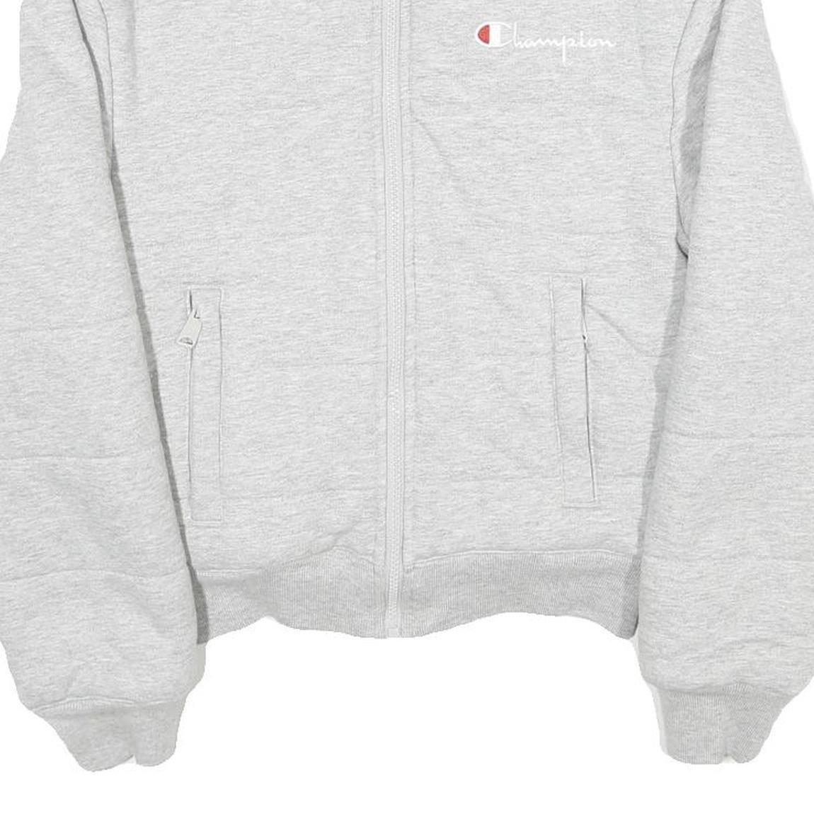 CHAMPION REVERSE WEAVE Womens Grey Zip Jacket XS Cotton Blend Sweatshirt Casual