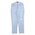 CALVIN KLEIN JEANS Womens Light Blue Regular Fit Straight Denim W31 L28 Zip