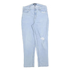 CALVIN KLEIN JEANS Womens Light Blue Regular Fit Straight Denim W31 L28 Zip