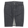7 FOR ALL MANKIND Womens Blue Denim Mini Skirt Cotton M Casual Straight Zip