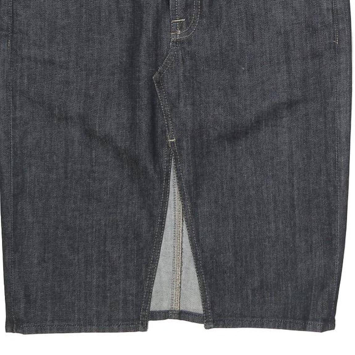 7 FOR ALL MANKIND Womens Blue Denim Mini Skirt Cotton M Casual Straight Zip