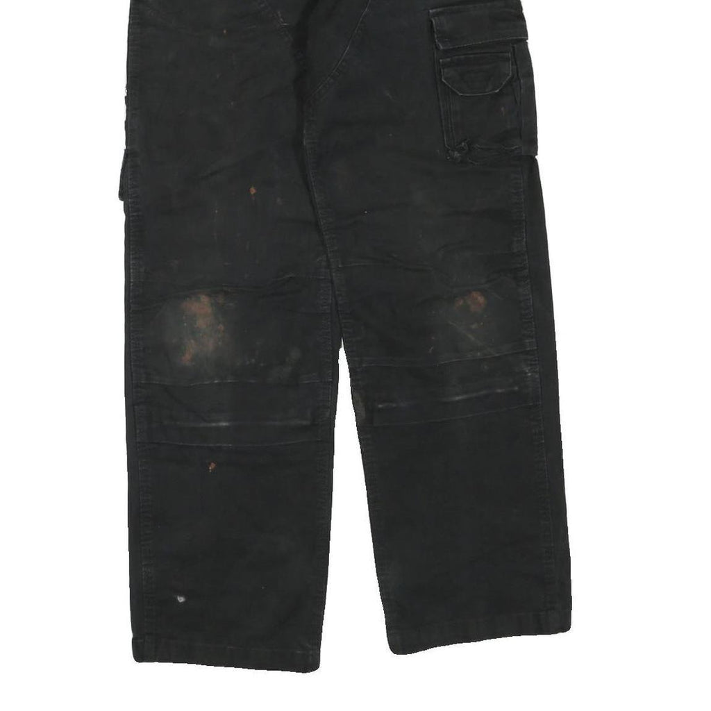 CARHARTT Womens Black Regular Fit Straight Leg Trousers W30 L30 Workwear Cargo