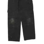 CARHARTT Womens Black Regular Fit Straight Leg Trousers W30 L30 Workwear Cargo